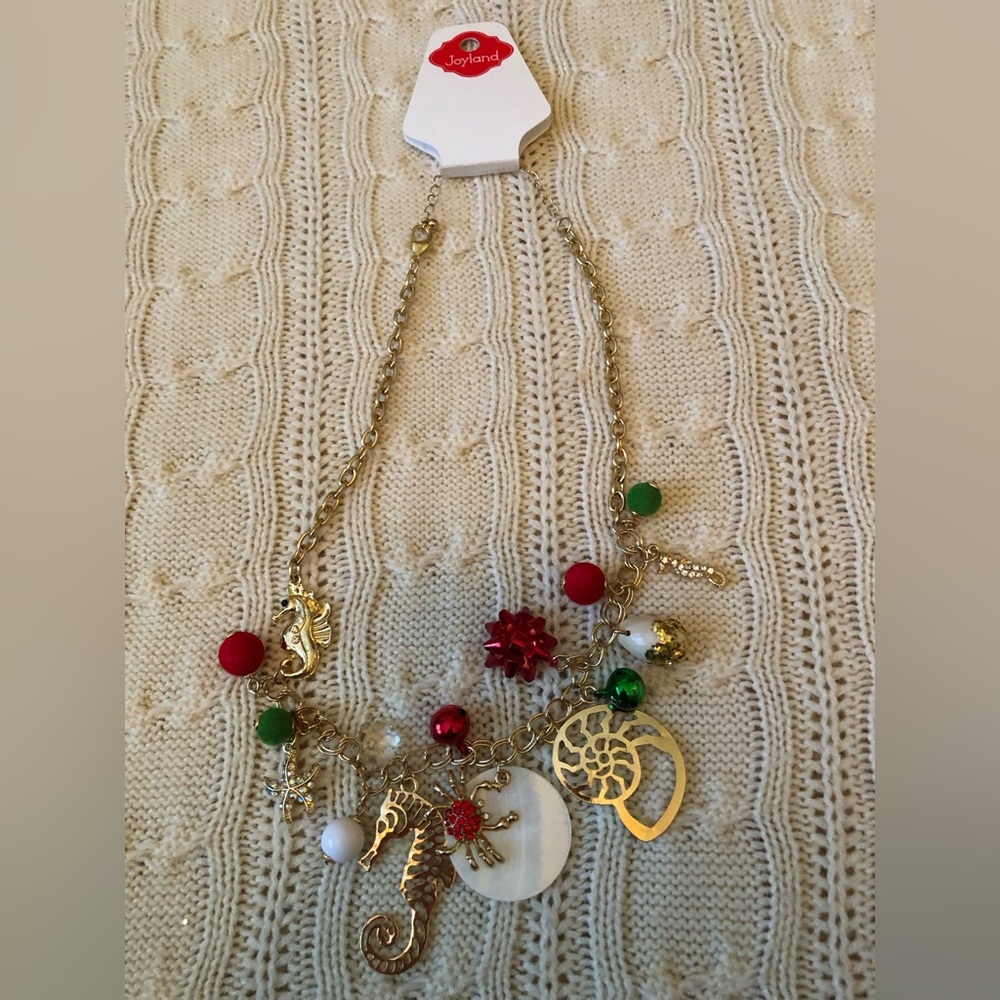 Nautical Christmas necklace and bracelet